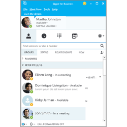 There's no easy way to export a list of contacts from the Lync or Skype for Business desktop client, but this can be achieved using the Skype Web SDK.