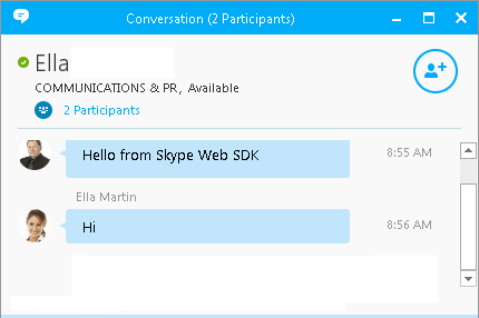 Skype Web SDK Sending an Instant Message - Part 2